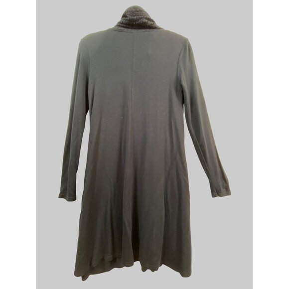 Kensie Black Half Zip Textured Sweater Dress Medium Athleisure Casual Modern Y2K - Picture 2 of 7